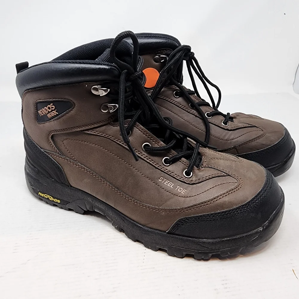 Nevados Evo Men's Steel Toe Work Boots Brown Foundation EV Size 11W‎